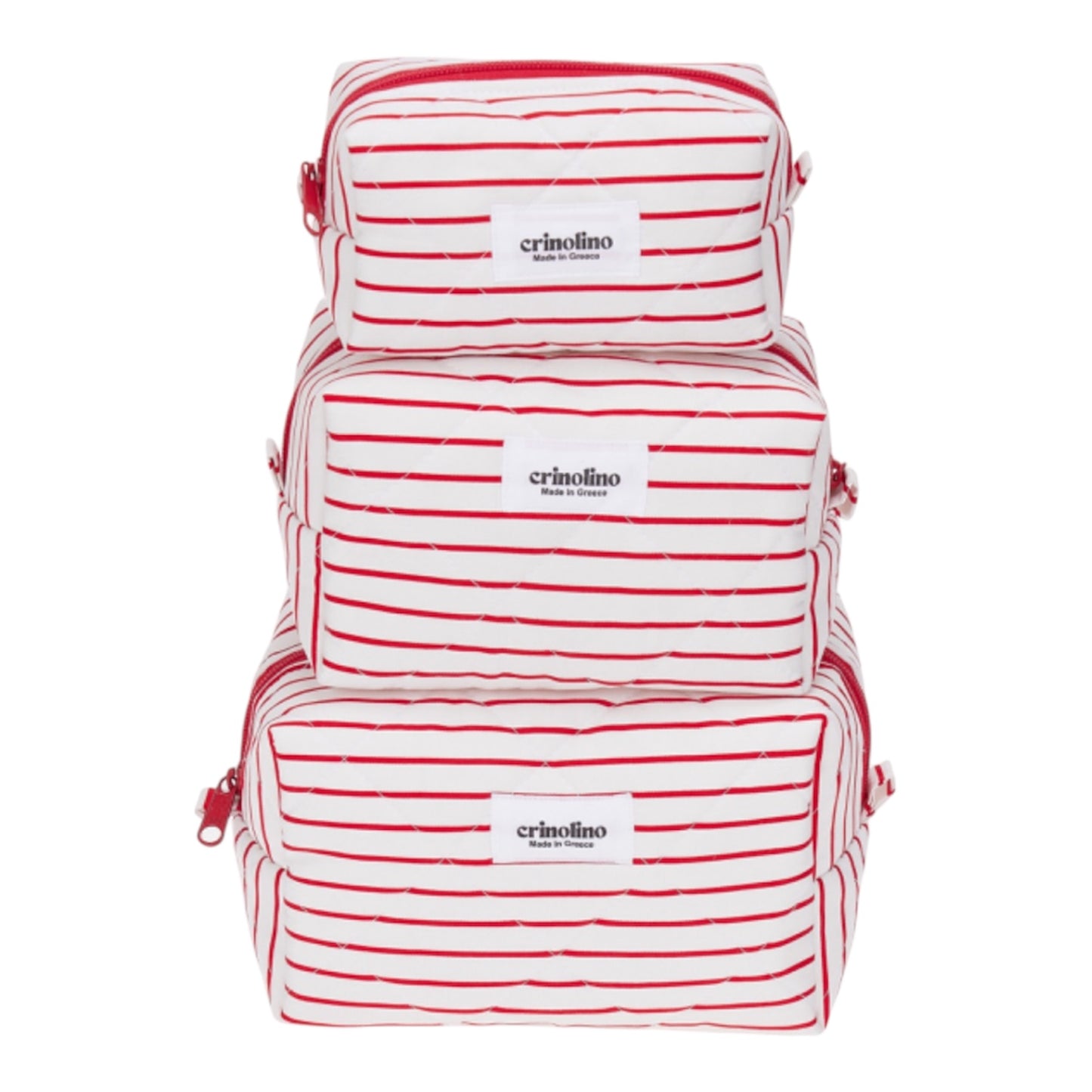 RED STRIPED MAKEUP BAG Bags