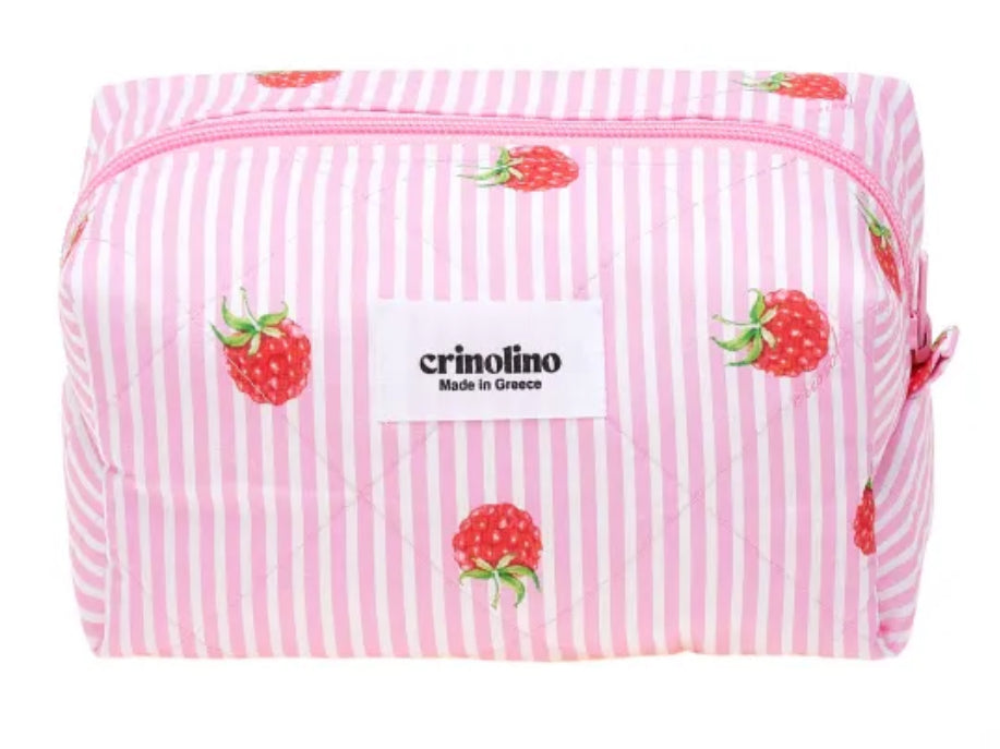 RASPBERRY STRIPES MAKEUP BAG Bags