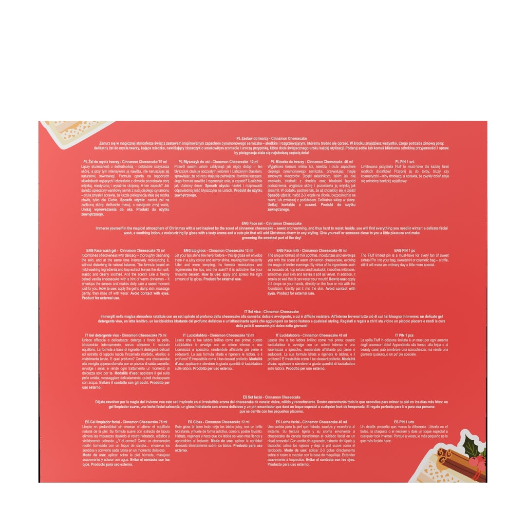 Fluff Face Care Set CINNAMON CHEESECAKE 3pcs