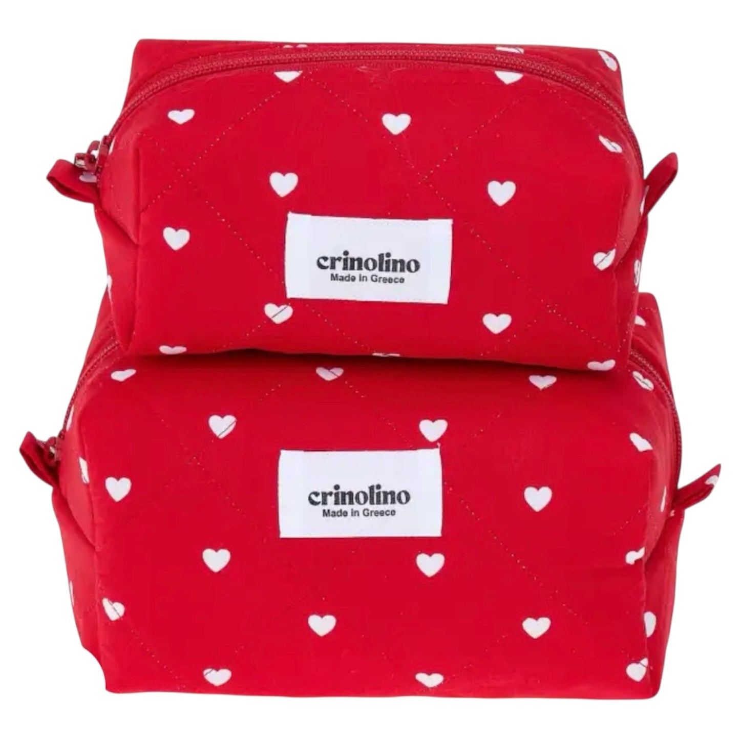 Red Hearts makeup bags