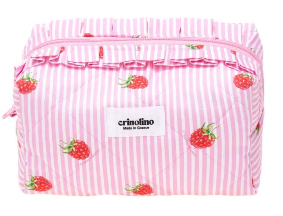 RASPBERRY STRIPES MAKEUP BAG Bags