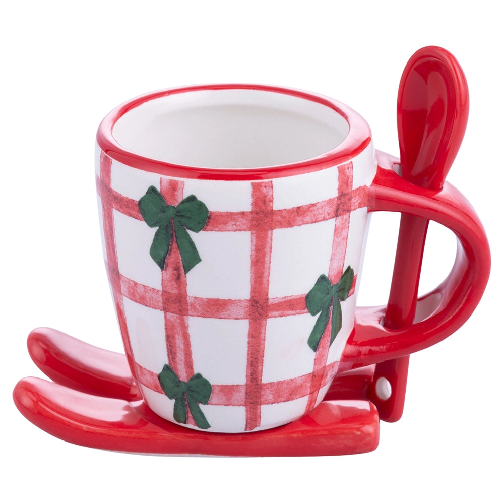 Coffee cup with sleigh