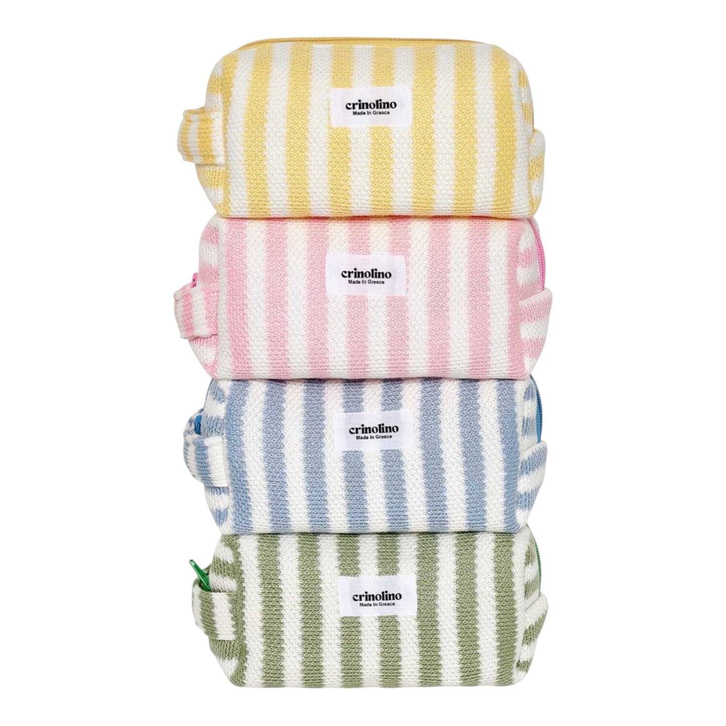 MINT STRIPED TOILETRY BAG