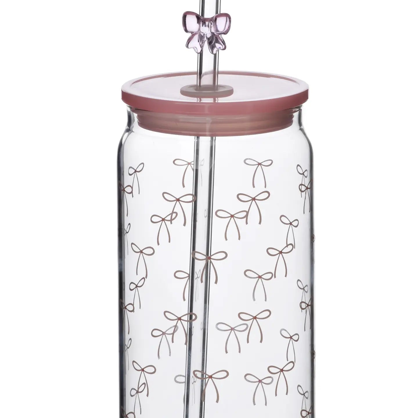 Peter Ribbon Cup with Straw 480ml7.5x7.5x15cm