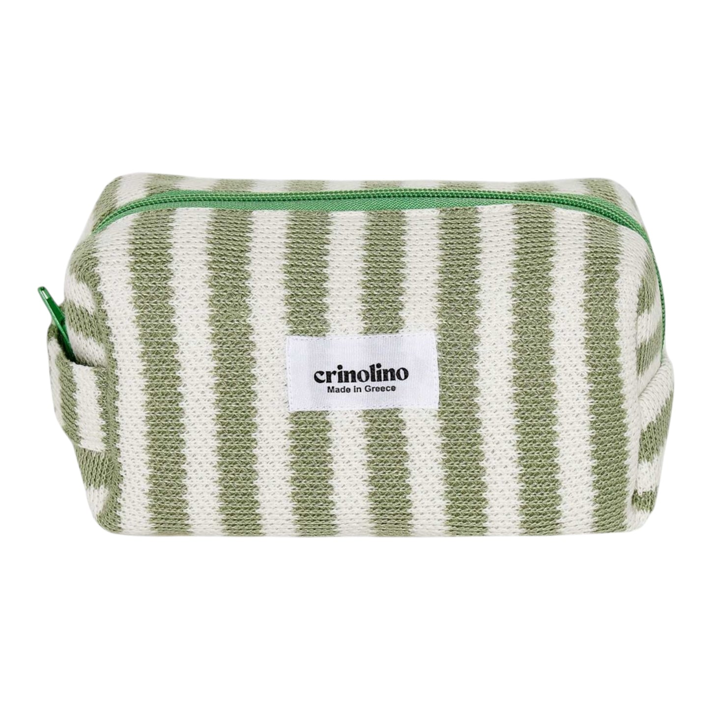 MINT STRIPED TOILETRY BAG