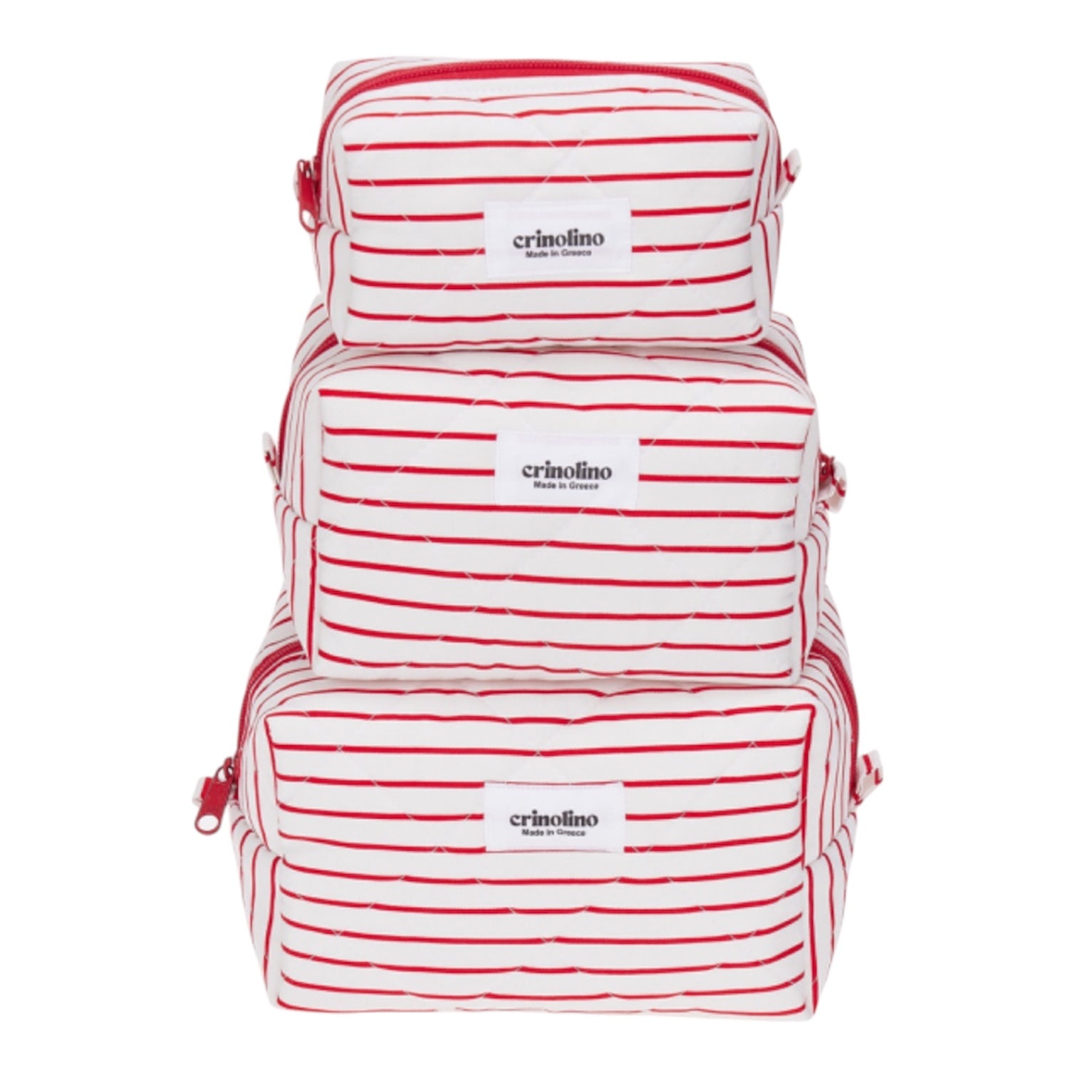 RED STRIPED MAKEUP BAG Bags