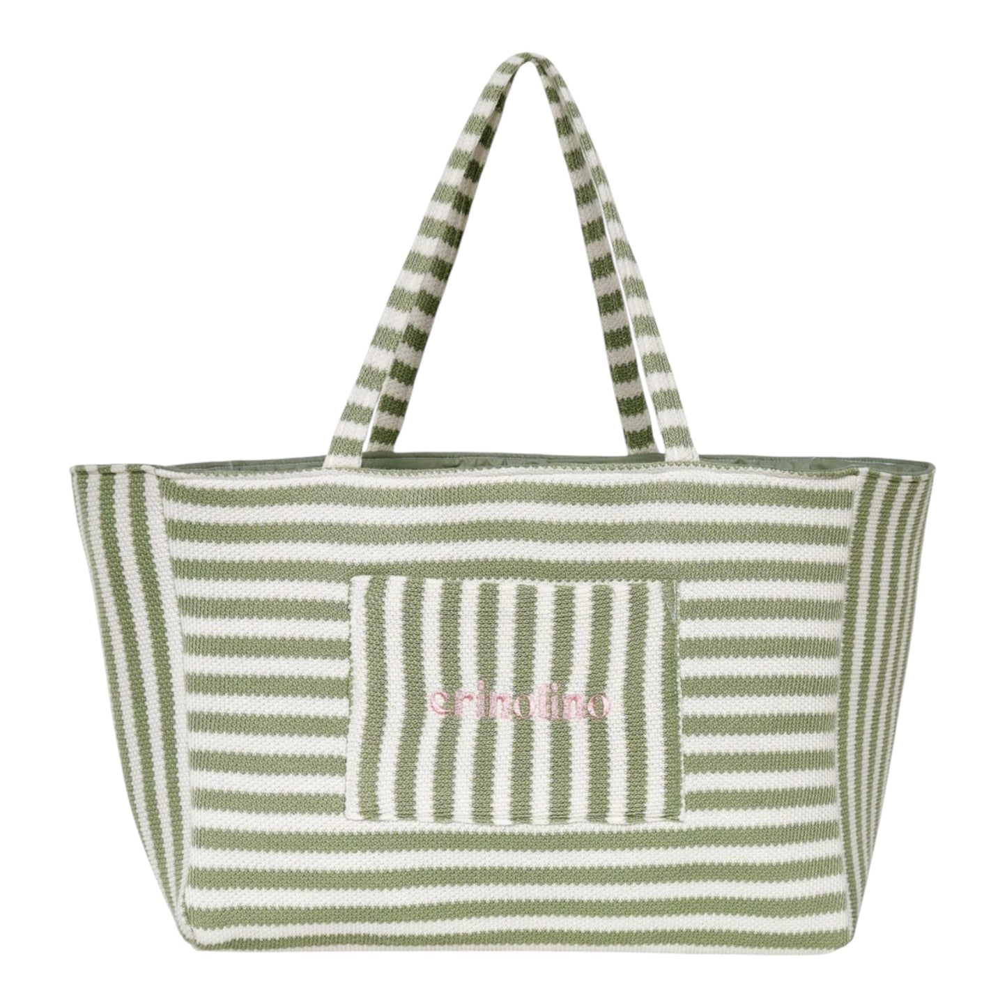 MINT STRIPED WEEKEND BAG