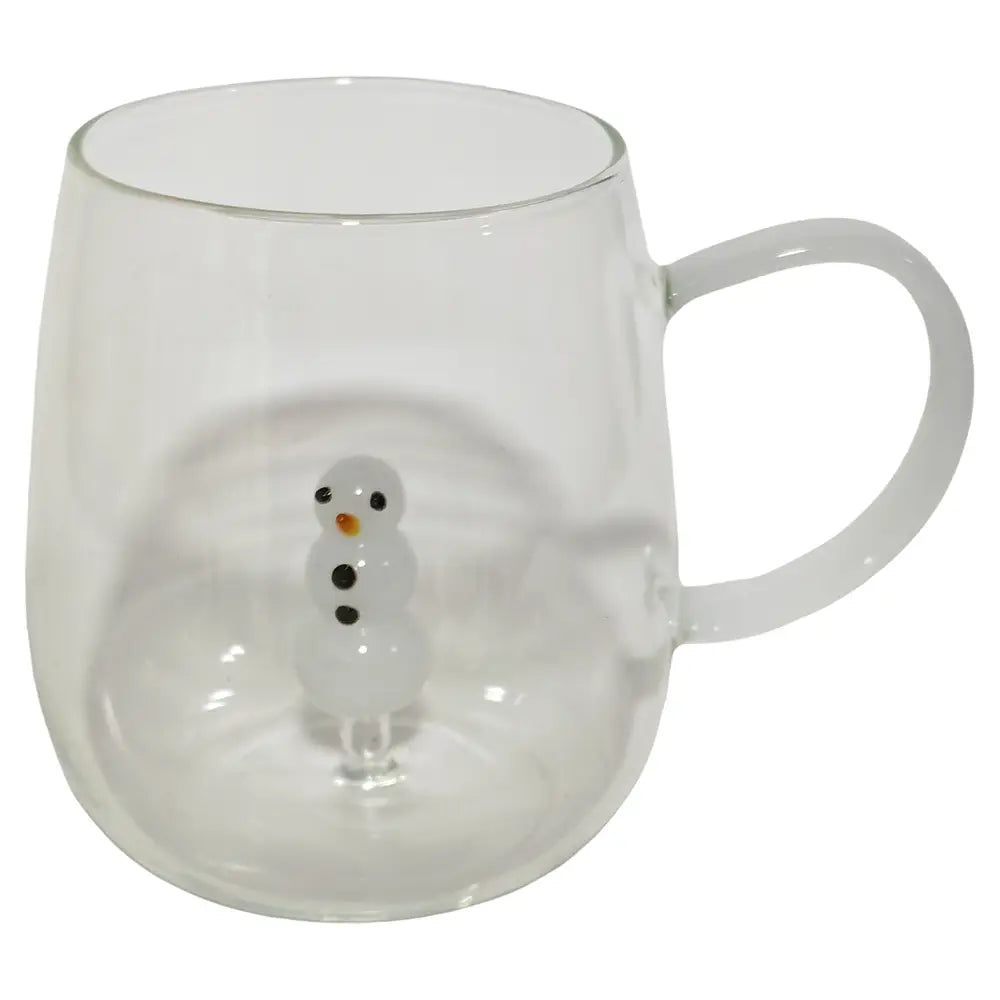 Xmas Mug Borosilicate 3D Snowman