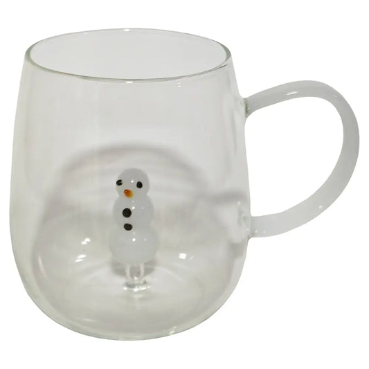 Xmas Mug Borosilicate 3D Snowman