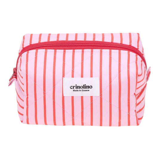 RED STRIPED MAKEUP BAGS
