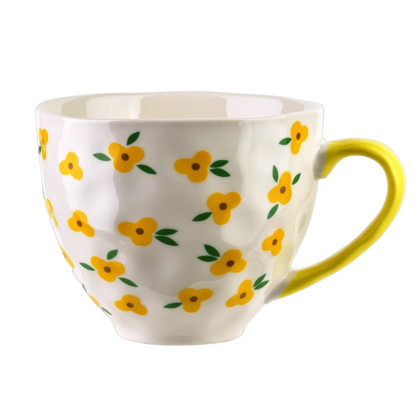 Florella Mug 400ml 11x15x9 cm Yellow Flowers