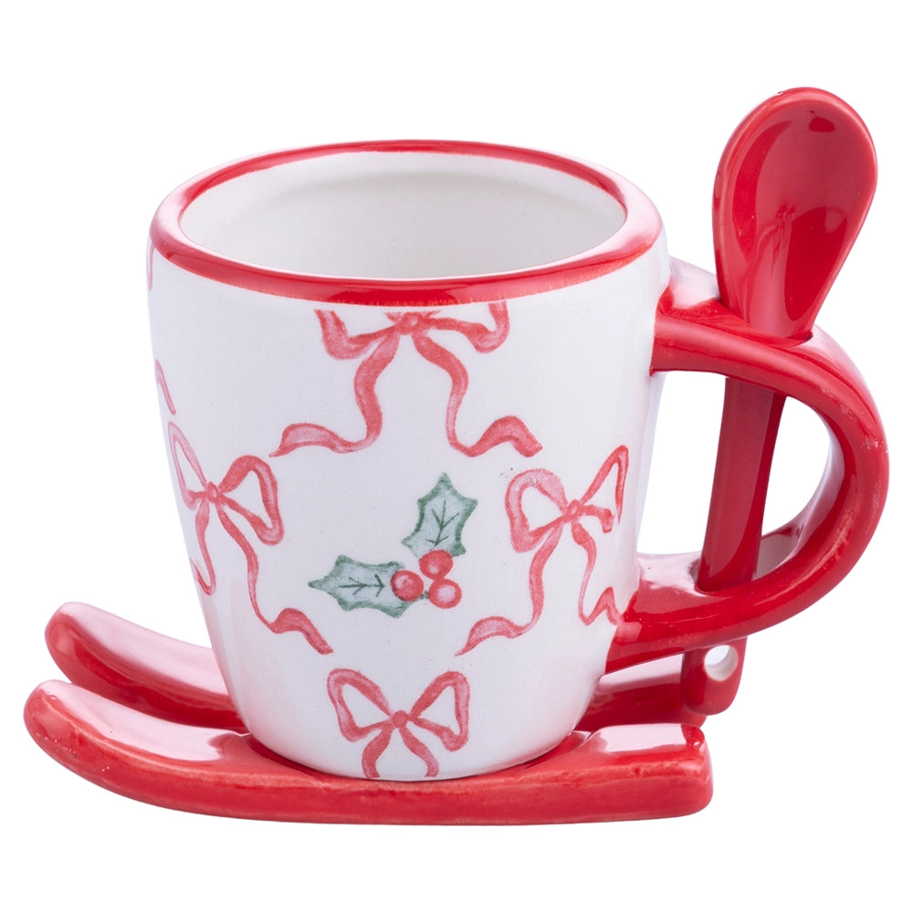 Coffee cup with sleigh