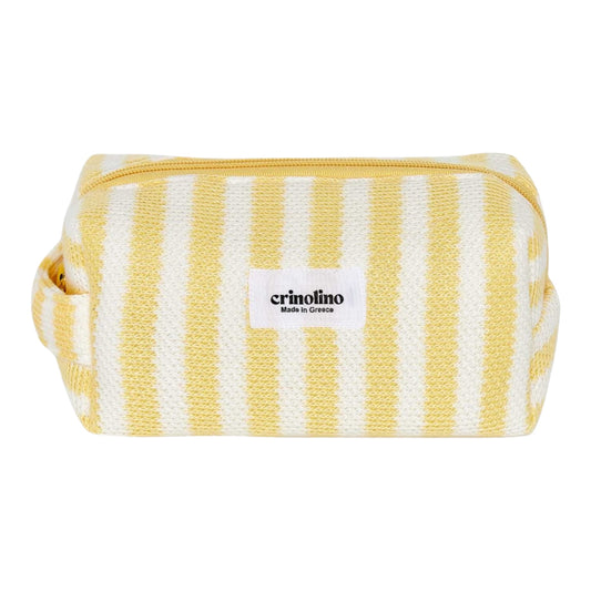 MINT STRIPED TOILETRY BAG