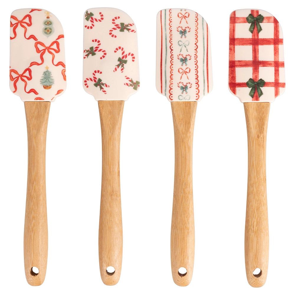 Christmas with Flakes Spatula 4 Pcs